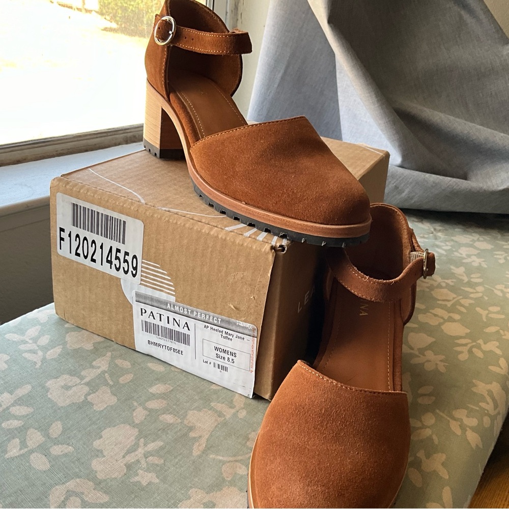 Portland Leather suede Mary Jane shoes.